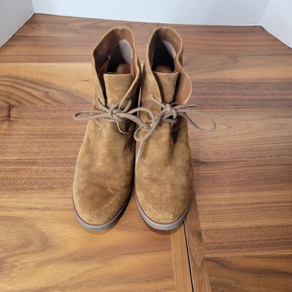 Korks by Kork-Ease  Size 9M  Roana Brown Suede Chunky Heeled Lace Up Booties EUC - Picture 2 of 8